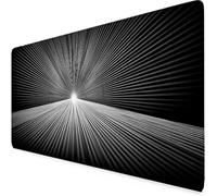 Black Mouse Pad Line Large Mouse Mat, Gaming Desk Mat Soft Smooth Surface and Anti-Slip Rubber Base Waterproof Soft Cloth, Desk Accessories for Men, Computer, Work, Home Office (Black 60 x 30cm) c4592