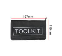 (Black) Multi-function Portable Bag Hardware Toolkits Small Tool Bag Waterproof Organizer Storage Bags High Quality Zipper Canvas