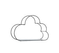(Black) Multi-Function Storage Rack Wall Hanging Rack Cloud Shaped Floating Shelf Rack