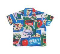 Black Multi Woven Short Sleeve Shirt - male - Obey - Short Sleeve Shirts - Multicolor - L - Shirts L