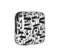 Black Music Note Print Multifunctional Storage Bag Pad Bag Skin-Friendly Period Pouch Reusable Tampon Bag for Female