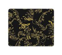 Black Music Notes, Mouse Pad, Non-Slip Rubber Base Mouse Pad,Waterproof Mouse Mat