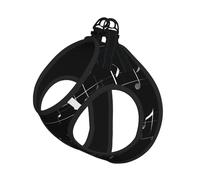 Black Music Notes Print Pet Leash Vest Soft Adjustable Step in Puppy Vest Outdoor Walking with Leash