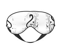 Black Music Notes Print Satin Sleep Mask & Eye Mask | Deep Dream Sleep Masks for Women & Men | Soft Sleeping Eye Mask to Nourish Skin