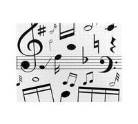 Black Music Notes Scales,500 Pieces Puzzles for Adults-Wooden Jigsaw Puzzle for Adults Elderly