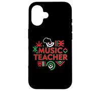 Black Music Teacher African American Music Teaching Case for iPhone 16