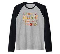 Black Music Teacher African American Music Teaching Raglan Baseball Tee