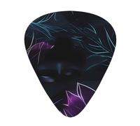 Black mystery Guitar picks in thin, medium, and thick sizes, 12-piece set, suitable for electric guitar and various instruments