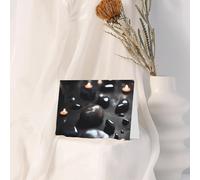 Black Mystery Heart Stone Greeting Card, Blank Card With Envelope, 4x6 Inches (Approx. 10x15 Cm), For Events, Weddings,& Birthdays.