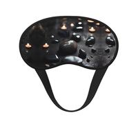Black Mystery Heart Stone It is a Black-Rimmed Eye mask. The Soft Eye mask can Improve Sleep Quality and is Suitable for Indoors, Outdoors and Traveling.