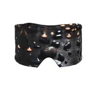 Black Mystery Heart Stone Printed Sleep Eye and Ear Masks (26.8Ã-4.3 inches) Suitable for Travel, Yoga, Deep Rest Indoor and Outdoor