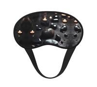 Black Mystery Heart Stone Sleep Mask Soft Eye MaskBlindfold Eyeshade Smooth Comfortable Eye Cover with