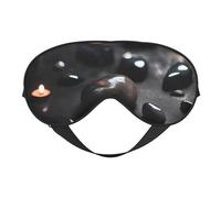 Black Mystery Heart Stone Soft Eye Mask. Unisex, Comfortable and Breathable, Suitable for Daily Rest. Helps You Quickly Enter Deep Sleep.
