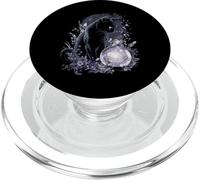 Black Mystical Cat Fortune Telling Teller Magical Aesthetic PopSockets PopGrip for MagSafe