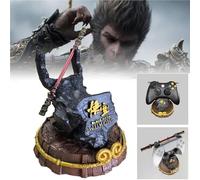 Black Myth Wukong Game Controller Stand With Golden Hoop Tightening Curse And Bronzecloud Ruyi Staff, Destiny Man Handheld Models With Resin Base, Desktop Bracket For PS5/XSX/XB0X/NS/Switch Pro(A)