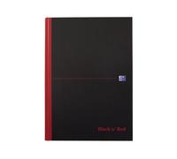 Black N Red Plain Casebound Hardback Notebook A4 (Pack of 5) 100080489