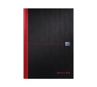Black n Red Notebook A4 Ruled Casebound Cardboard Black 384 Pages
