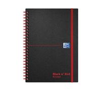 Black n Red A5 Recycled Wirebound Polypropylene Cover Notebook Pack 5 (100080221