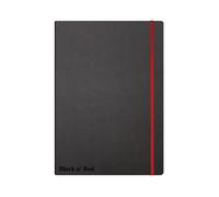 Black n' Red Casebound Hardback Notebook Ruled A4 Black 400038675