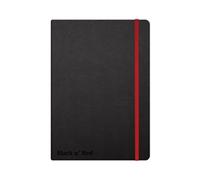 OXFORD Journal Black n' Red A5 Ruled Casebound Cardboard Hardback Black, Red 144 Pages