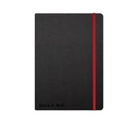 Black n' Red Casebound Hardback Notebook Ruled A5 Black 400033673