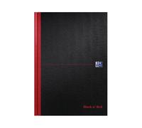 Black n Red Notebook A4 Ruled Casebound Cardboard Black 384 Pages