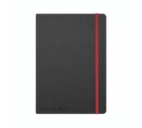 OXFORD Journal Black n' Red A5 Ruled Casebound Cardboard Hardback Black, Red 144 Pages