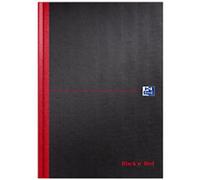 Black n Red Notebook A4 Ruled Casebound Cardboard Black 384 Pages