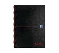 Black n' Red Wirebound Hardback Notebook 5mm Square A4 (Pack of 5) 100080201