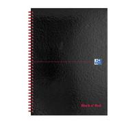 Black n` Red Wirebound Ruled Hardback Notebook A4 Pack of 5