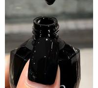 Black Nail Polish - Black Nail Varnish Quick Dry - Long Lasting Glossy Water-Based Pure Nail Polish - Chip Resistant No Needed Curing black Gel for Women DIY Manicure