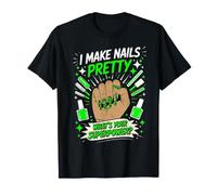 Black Nail Tech Salon Leopard African American Women Lime T-Shirt