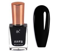 Black Nail Varnish - Black Nail Polish Quick Dry Non-gel Air Fast Drying - 11ml Regular Glossy Finish Long Lasting Nail Polish - Classic Toe Fingernail Polish, Oil Based Formula, No Require Cured