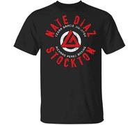 Black Nate Diaz T-Shirt Cesaa Gaacie Jiu-Jitsu Stockton Vintage 100% Cotton Gift Men's