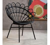 Black Natural Rattan Peacock Chair | Java