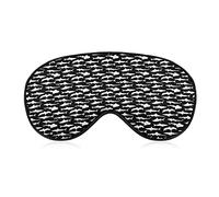 Black Navy Shark Sleeping Blindfold Mask Cute Eye Shade Cover with Adjustable Strap for Women Men Night