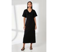 Black Neck Detail Jersey Midi Dress Principles Black 10