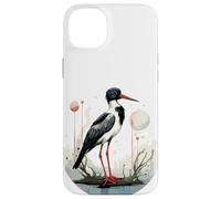 Black necked Stilt Bird Geometric Patten Art,Cute Necked Sti Case for iPhone 14 Plus