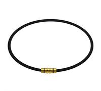 Black Negative Ion Silicone Necklace Premium Silicone Rubber Cord Necklaces With Secure Lock Clasps 21inch 5mm Bulk Fashion Jewelry Making Supply (style1)