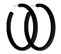 Black Neon Acrylic Hoop Earrings - Retro 80s 90s Colorful Statement Earrings for Women's Party Accessories