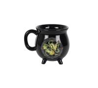 Black New Bone China Mabon Cauldron Mug by Anne - 10cm x 10cm (1 Pc.) - Colour Changing Magic Mug, Unique Witchcraft Brew Design - Perfect for Home Decor