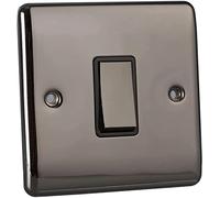 Black Nickel 1 Gang 10a Intermediate Light Switch - Definition Range D05BN