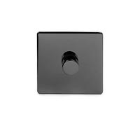 Black Nickel 2 Way Intelligent Dimmer Switch | Screwless Faceplate and Suitable For Contemporary and Modern Rooms (Single Switch 2 Way)