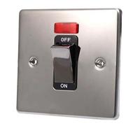 BLACK NICKEL 45 AMP DP SWITCH SQUARE C327BNB