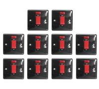 Black Nickel 45A Double Pole Switch with Neon Indicator | 1 Gang Heavy Duty Cooker & Shower Isolator | Screwed Faceplate Power Control Switch | Modern High Load Appliance Fitting (10)