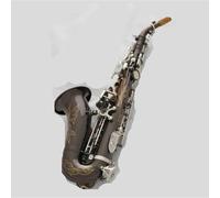 Black Nickel Bend Soprano Sax Silver Keys With 10 Reeds Beginner Saxophone