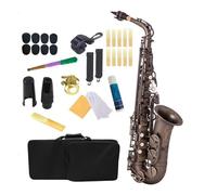 Black Nickel Eb Alto Saxophone Brass Lacquered Gold E Flat Sax Woodwind Instrument