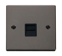 Black Nickel Master Telephone Single Socket SE Home Black One Size