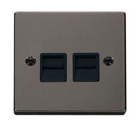 Black Nickel Master Telephone Twin Socket SE Home Black One Size