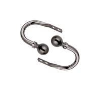 (Black Nickel- Plain Ball, 120-210 cm (48" - 83" In)) Extendable Metal Curtain Pole Finals Rings & Rod Fittings